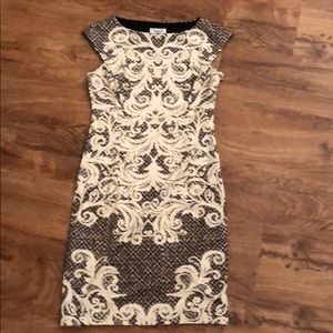 Patterned shift work dress